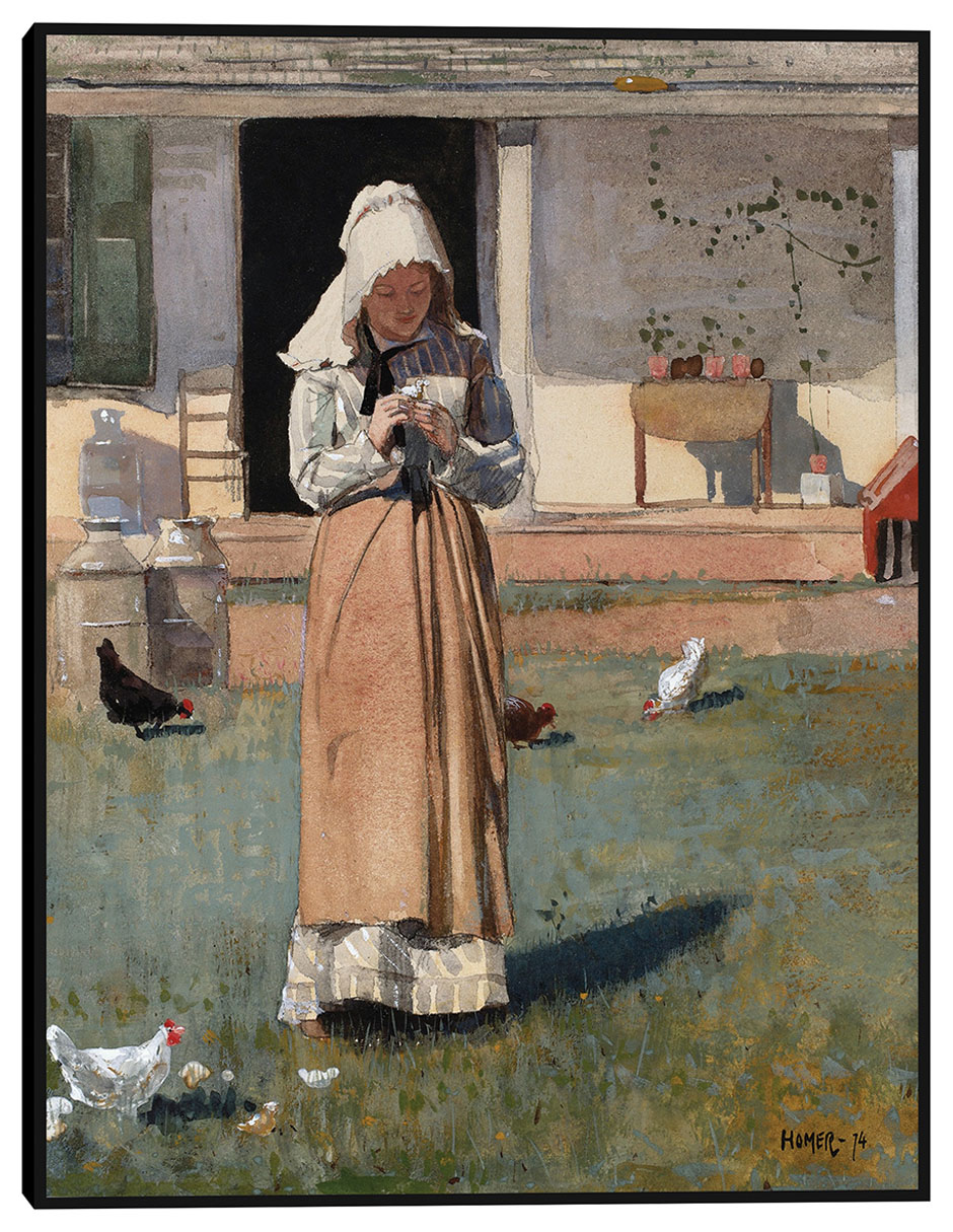 Cuadro decorativo Un pollo enfermo (1874) técnica mixta Gente Cuadro decorativo Un pollo enfermo (1874) técnica mixta Gente