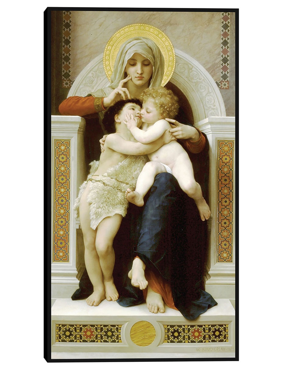 Cuadro decorativo Virgen con el niño y Juan Bautista (1875) técnica mixta Vírgenes