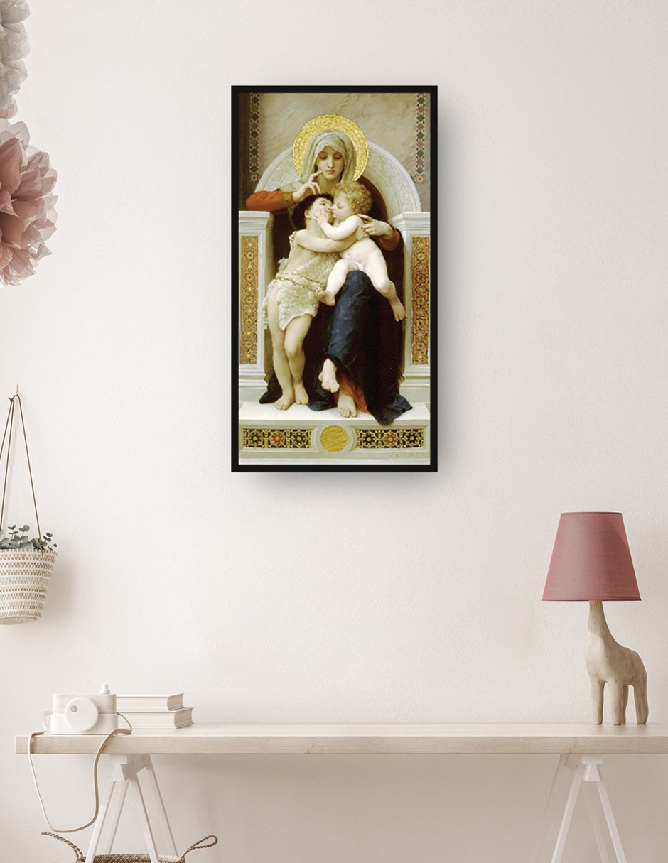 Cuadro decorativo Virgen con el niño y Juan Bautista (1875) técnica mixta Vírgenes 2