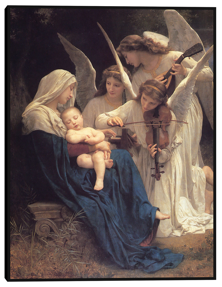 Cuadro decorativo El canto de los ángeles (1881) técnica mixta Ángeles