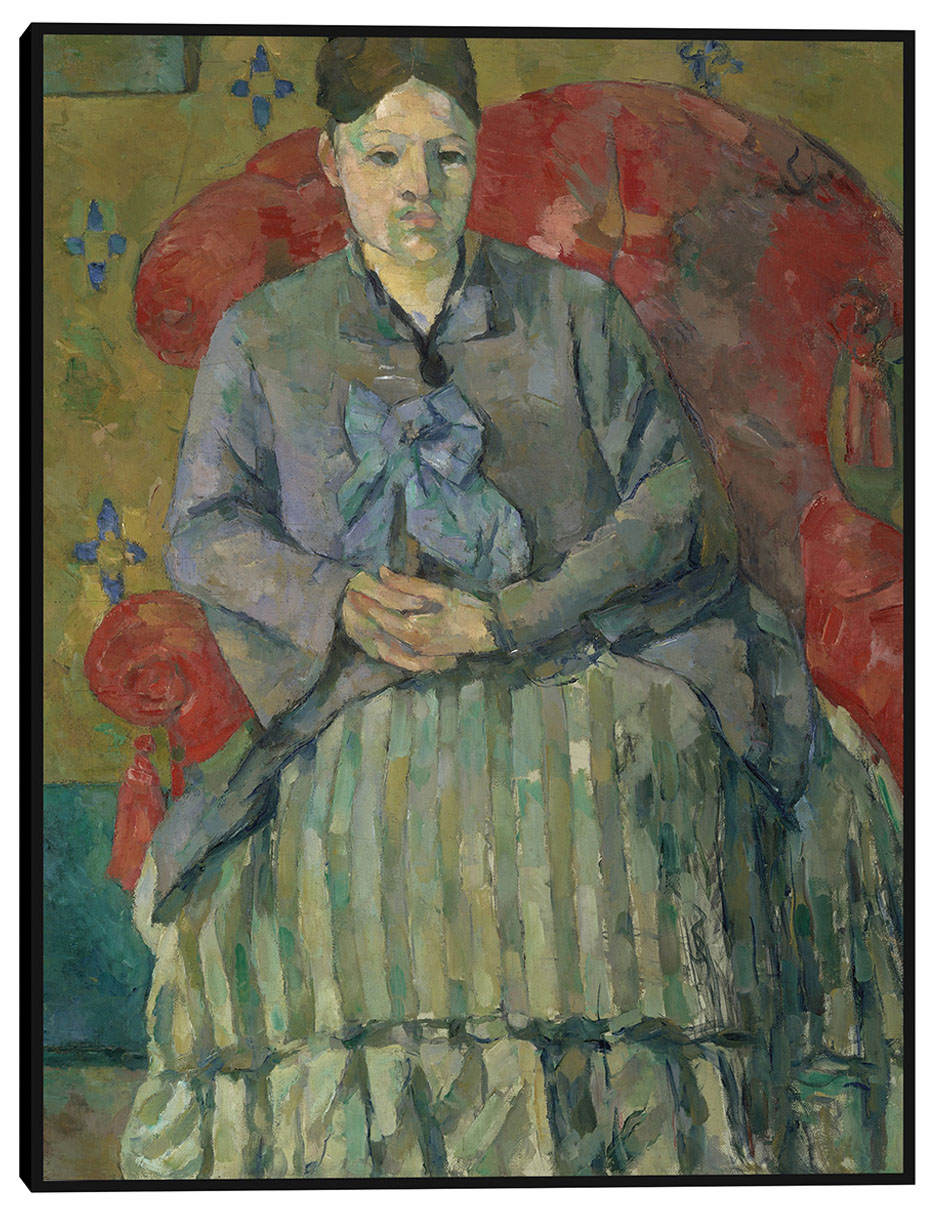 Cuadro decorativo Madame Cézanne en un sillón rojo (hacia 1877) técnica mixta Retratos