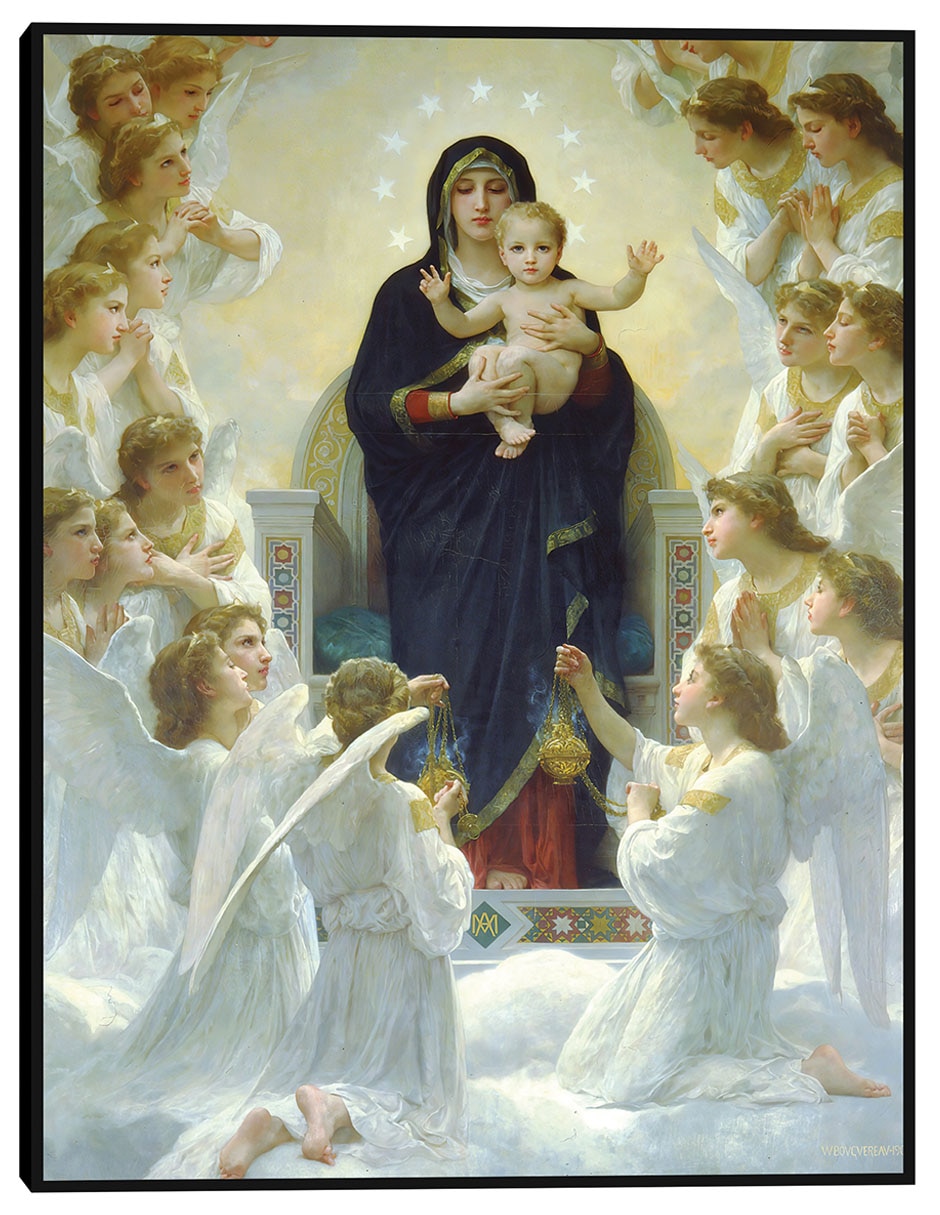 Cuadro decorativo La virgen con los ángeles (1900) técnica mixta Vírgenes Cuadro decorativo La virgen con los ángeles (1900) técnica mixta Vírgenes