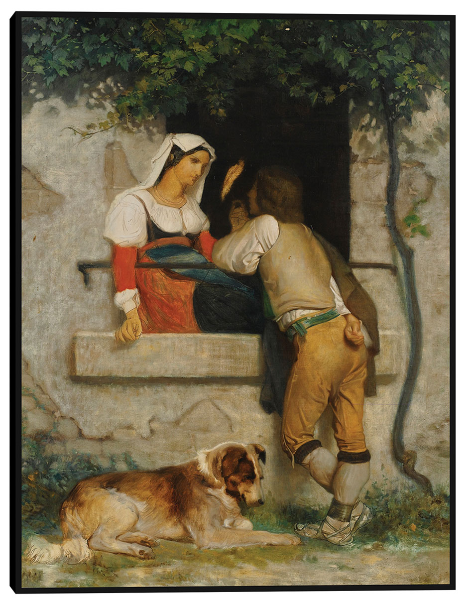 Cuadro decorativo Amantes italianos técnica mixta Familia Cuadro decorativo Amantes italianos técnica mixta Familia