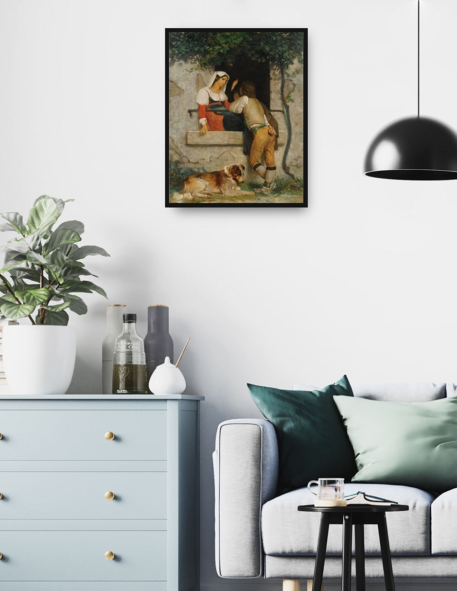 Cuadro decorativo Amantes italianos técnica mixta Familia 4