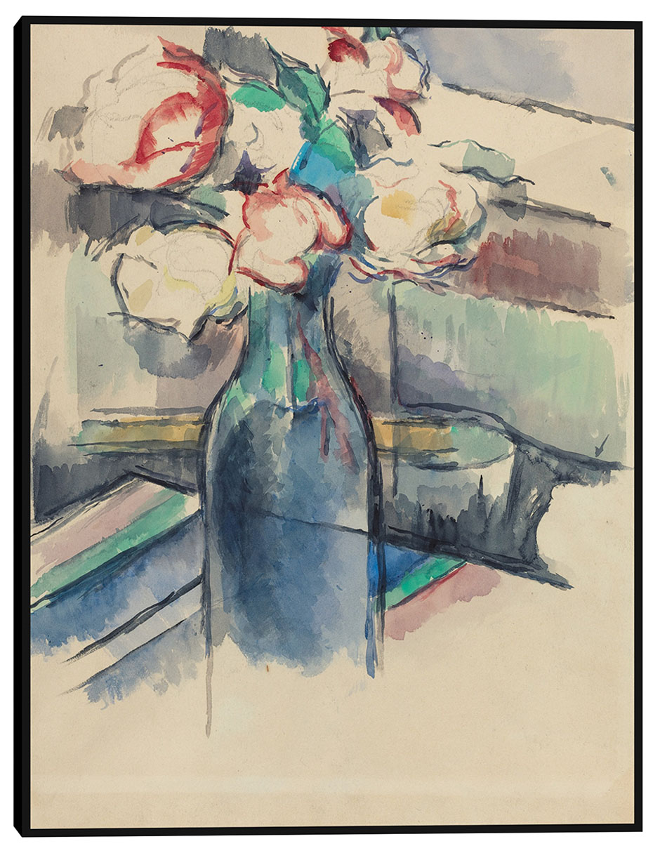 Cuadro decorativo Rosas En Una Botella (Anverso) (1900-1904) técnica mixta Floreros