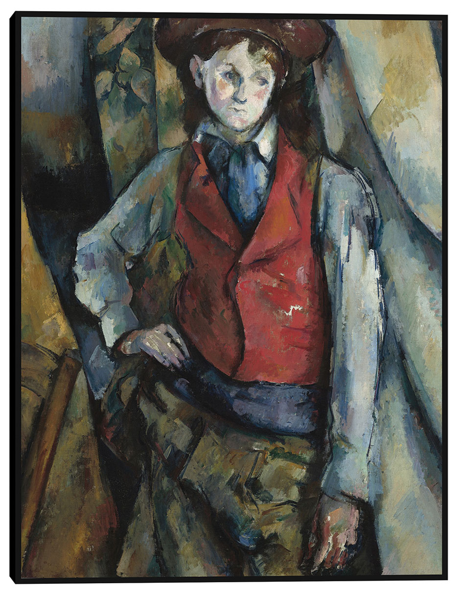 Cuadro decorativo El niño con chaleco rojo (1888-1890) técnica mixta Retratos