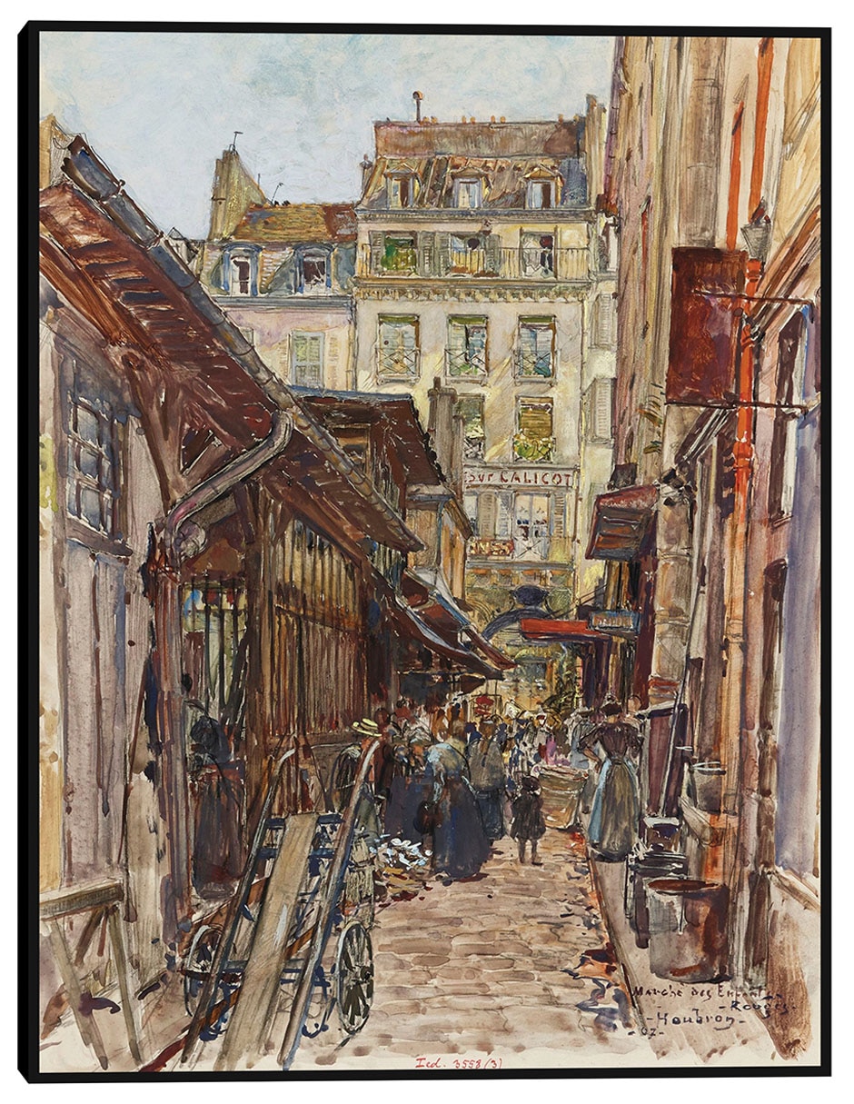Cuadro decorativo Interior del Marché des Enfants-Rouges, en 1907 3er distrito (1907) técnica mixta Lugares