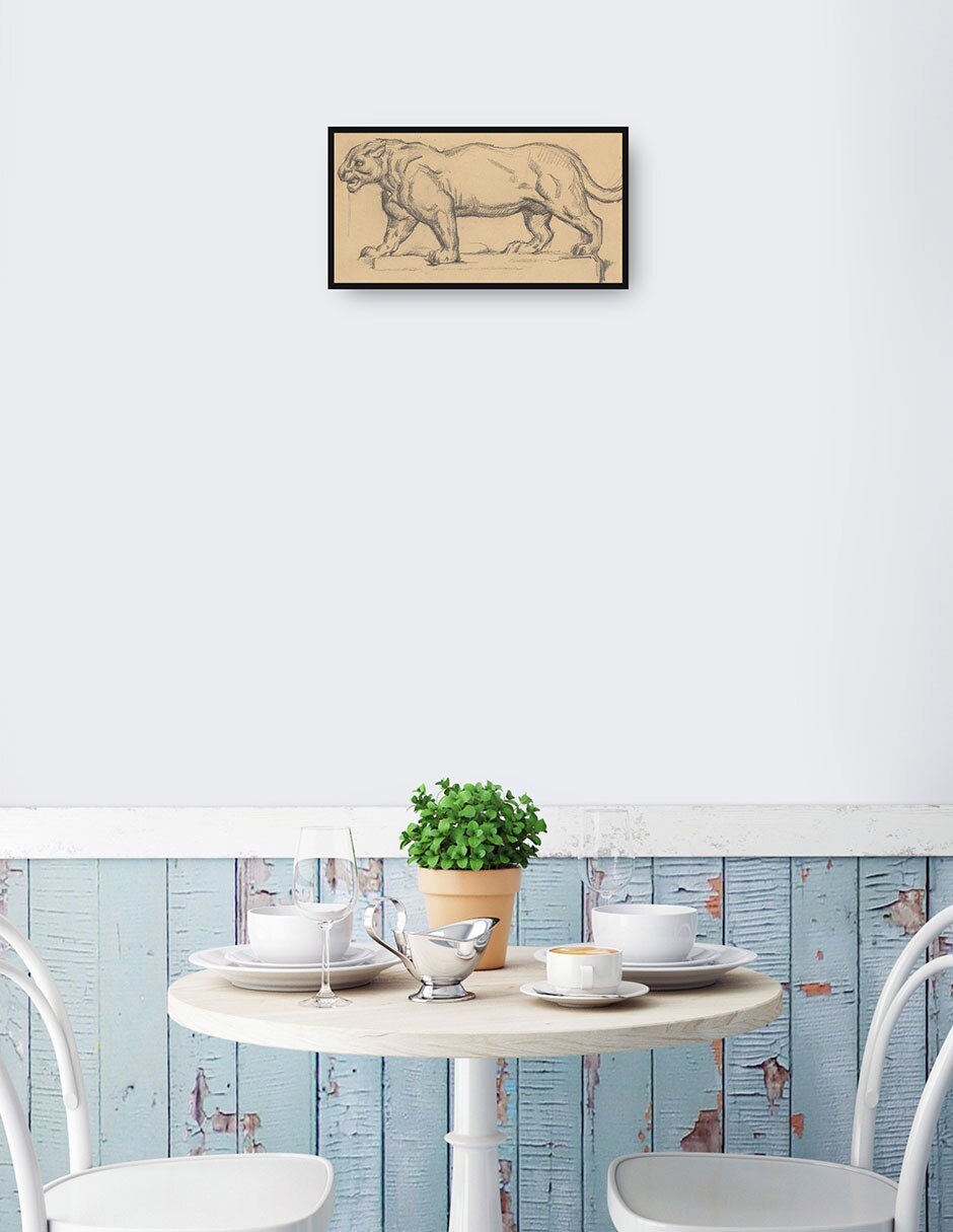 Cuadro decorativo Jaguar técnica mixta Bocetos 4
