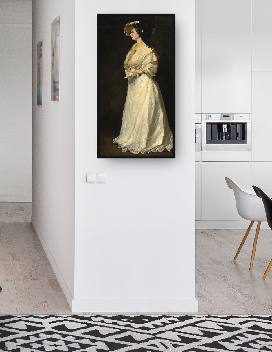 Cuadro decorativo Mujer joven en blanco técnica mixta Retratos 4