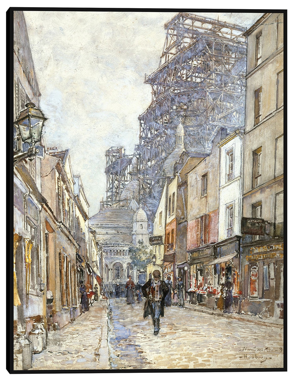 Cuadro decorativo Calle del Caballero de la Barre, con el Sacré-Cœur en construcción (1899) técnica mixta Lugares Cuadro decorativo Calle del Caballero de la Barre, con el Sacré-Cœur en construcción (1899) técnica mixta Lugares