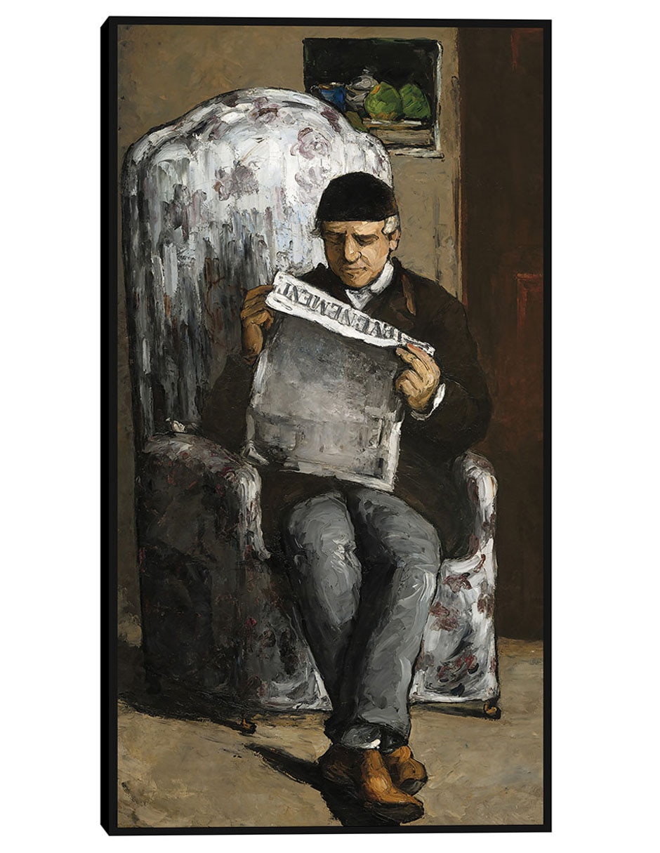 Cuadro decorativo El padre del artista, Leyendo The Event (1866) técnica mixta Retratos Cuadro decorativo El padre del artista, Leyendo The Event (1866) técnica mixta Retratos
