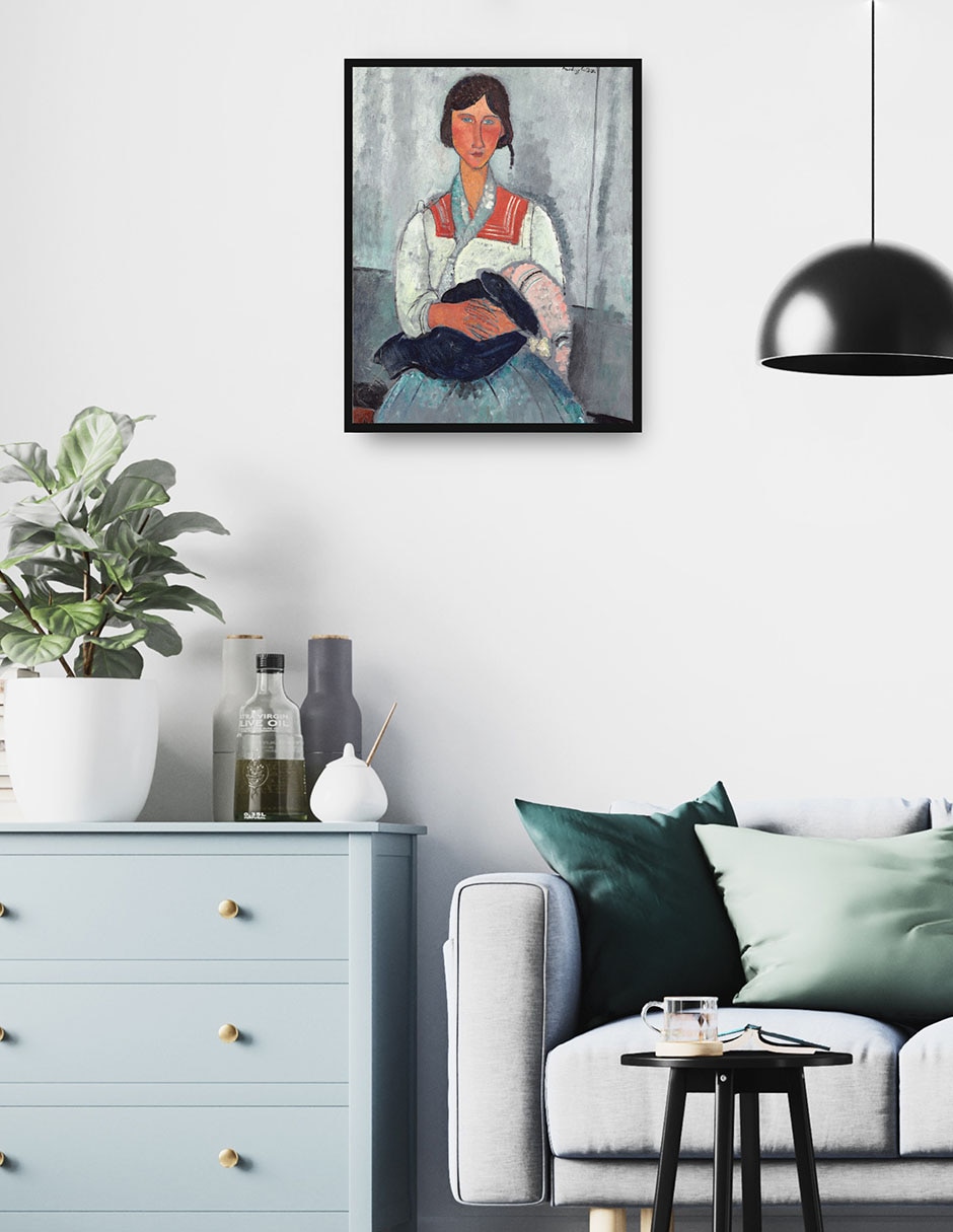 Cuadro decorativo Mujer gitana con bebé técnica mixta Familia 4