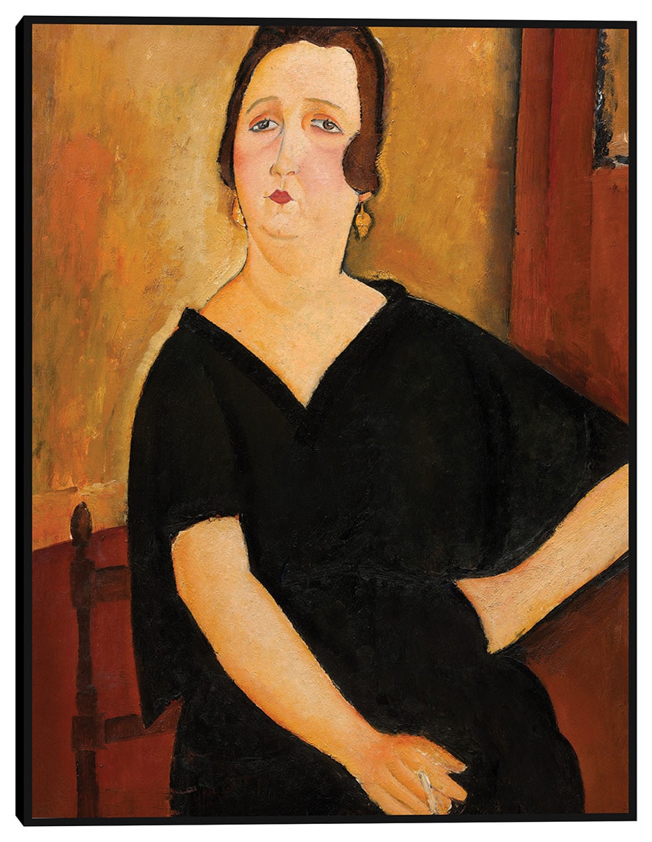 Cuadro decorativo Mujer con cigarrillo (1918) técnica mixta Retratos Cuadro decorativo Mujer con cigarrillo (1918) técnica mixta Retratos