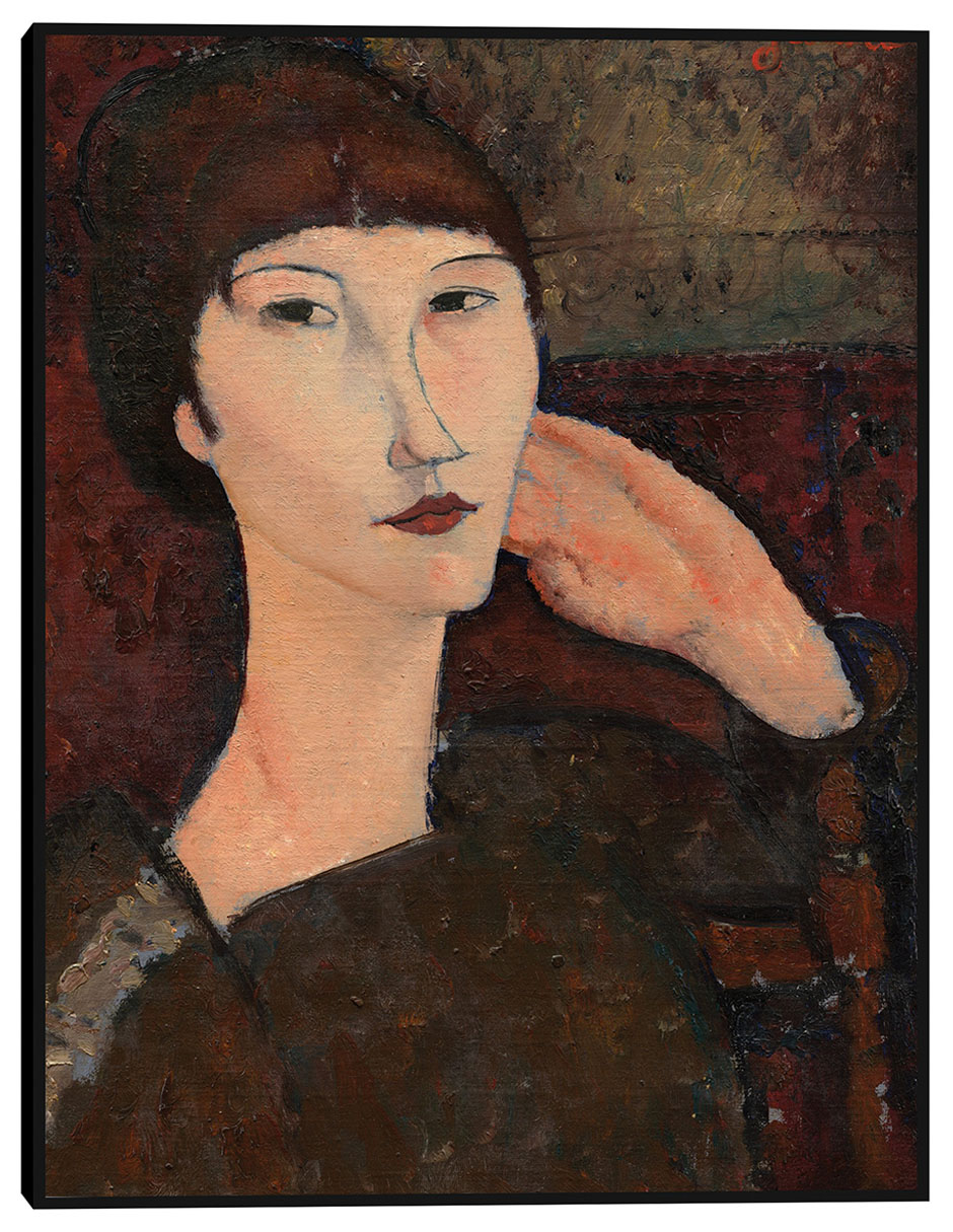Cuadro decorativo Adrienne (Mujer con flequillo), 1917 técnica mixta Retratos Cuadro decorativo Adrienne (Mujer con flequillo), 1917 técnica mixta Retratos