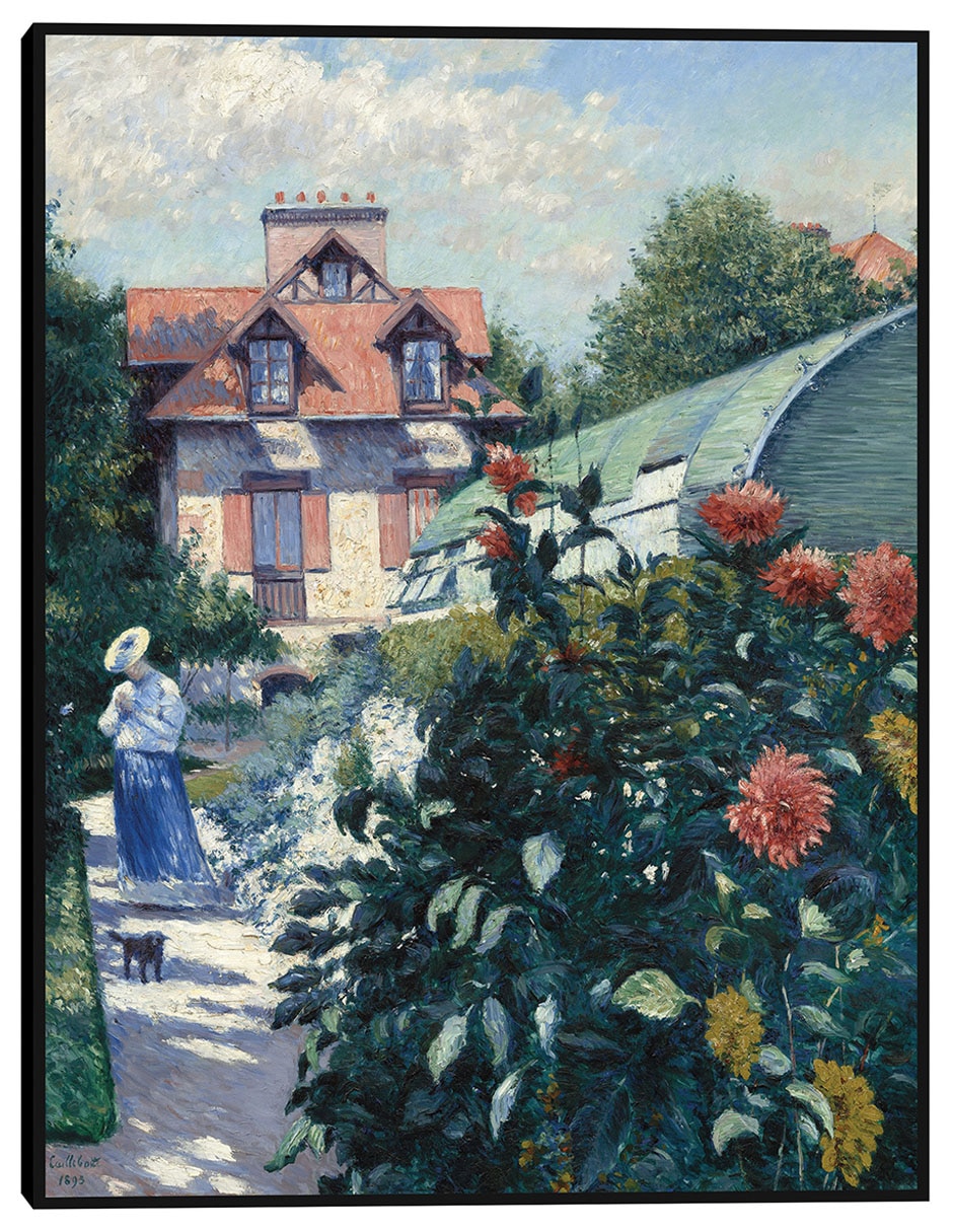 Cuadro decorativo Dalias, Jardín de Petit Gennevilliers 1893 técnica mixta Cuadro decorativo Dalias, Jardín de Petit Gennevilliers 1893 técnica mixta