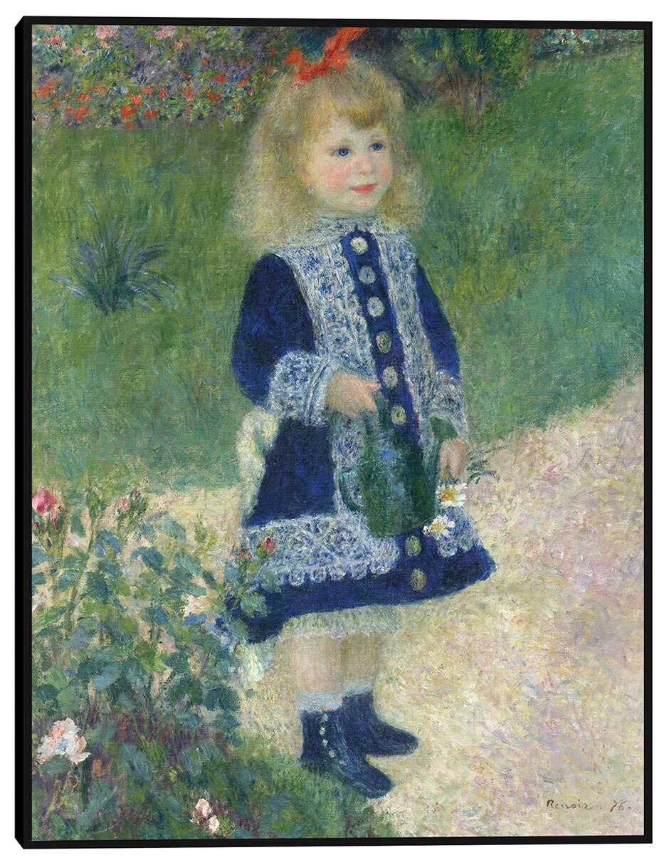 Cuadro decorativo Una niña con una regadera (1876) técnica mixta Retratos Cuadro decorativo Una niña con una regadera (1876) técnica mixta Retratos