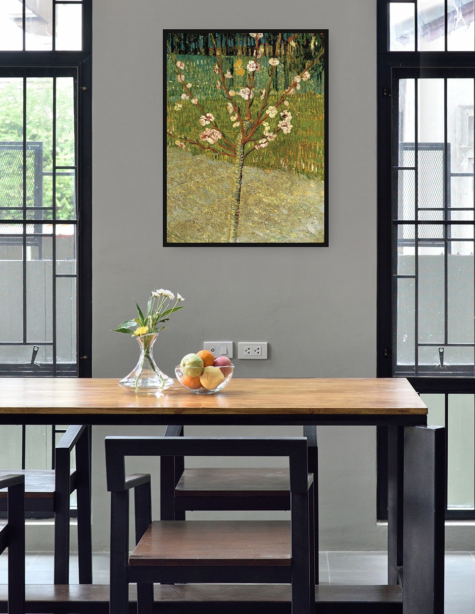 Cuadro decorativo Almendro en flor técnica mixta Floración 4