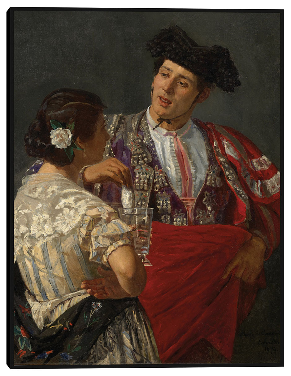 Cuadro decorativo Ofreciendo el panel al torero (1873) técnica mixta Retratos