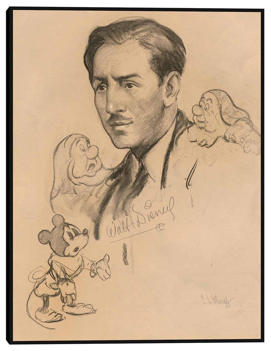 Cuadro decorativo Walt Disney (1938) técnica mixta Bocetos Cuadro decorativo Walt Disney (1938) técnica mixta Bocetos