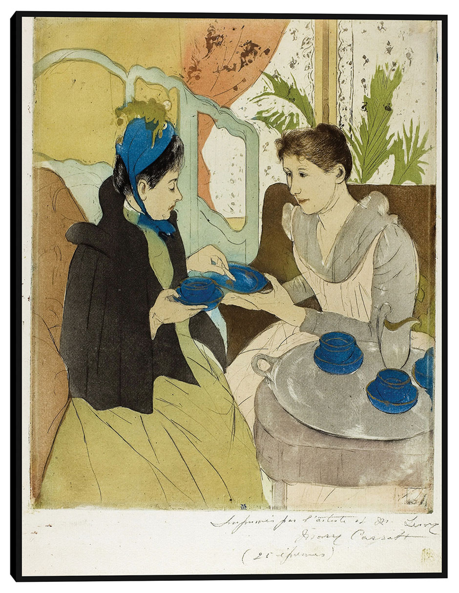 Cuadro decorativo Fiesta del té de la tarde (1890-1891) técnica mixta Retratos Cuadro decorativo Fiesta del té de la tarde (1890-1891) técnica mixta Retratos