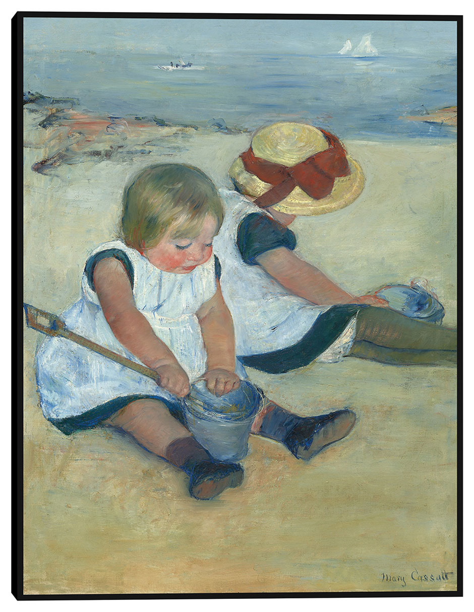 Cuadro decorativo Niños jugando en la playa (1884) técnica mixta Retratos Cuadro decorativo Niños jugando en la playa (1884) técnica mixta Retratos