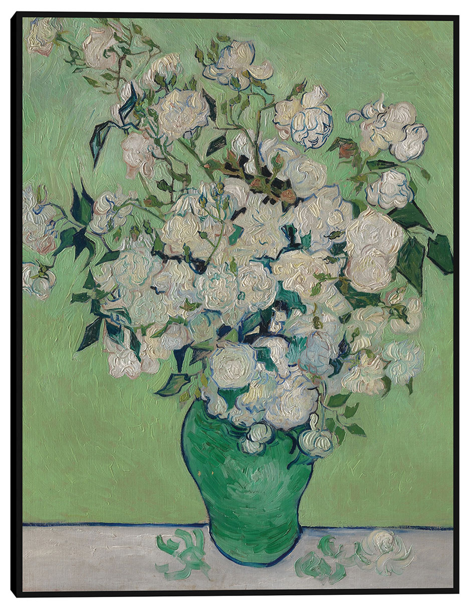 Cuadro decorativo Rosas (1890) Vertical técnica mixta Floreros