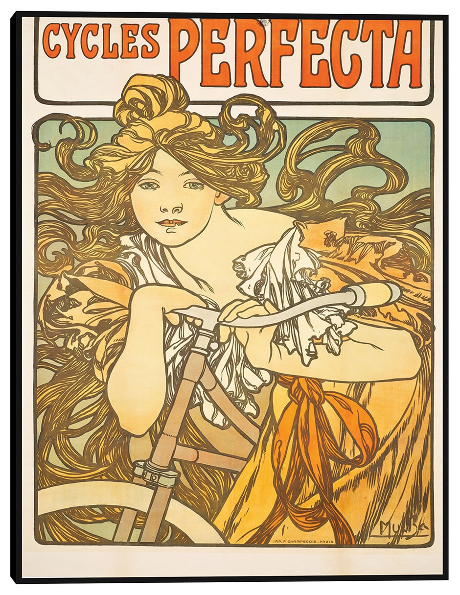 Cuadro decorativo Ciclos Perfecta (1897) técnica mixta Publicidad Cuadro decorativo Ciclos Perfecta (1897) técnica mixta Publicidad