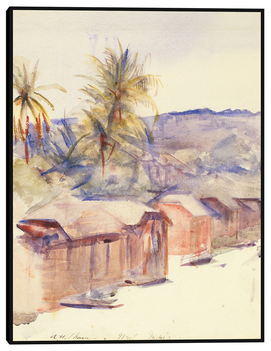 Cuadro decorativo Calle del pueblo, Dominica técnica mixta Campos