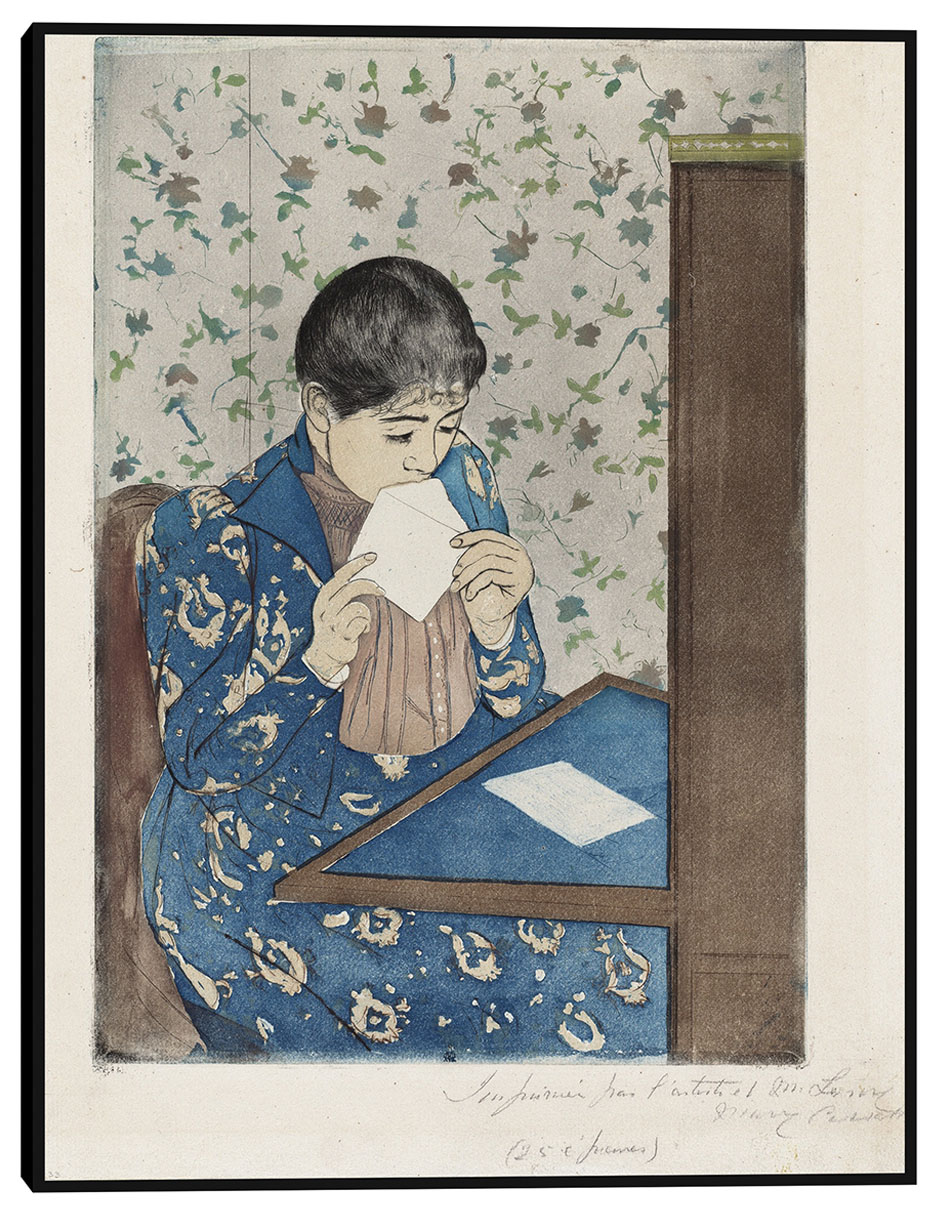 Cuadro decorativo La Carta (1890-1891) técnica mixta Retratos Cuadro decorativo La Carta (1890-1891) técnica mixta Retratos