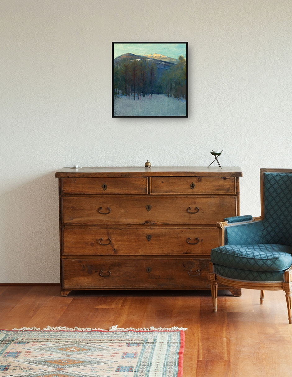 Cuadro decorativo Monte Monadnock técnica mixta Campos 4