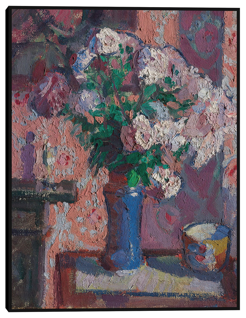Cuadro decorativo Rosas en un jarrón azul (hacia 1914-15) técnica mixta Floreros Cuadro decorativo Rosas en un jarrón azul (hacia 1914-15) técnica mixta Floreros