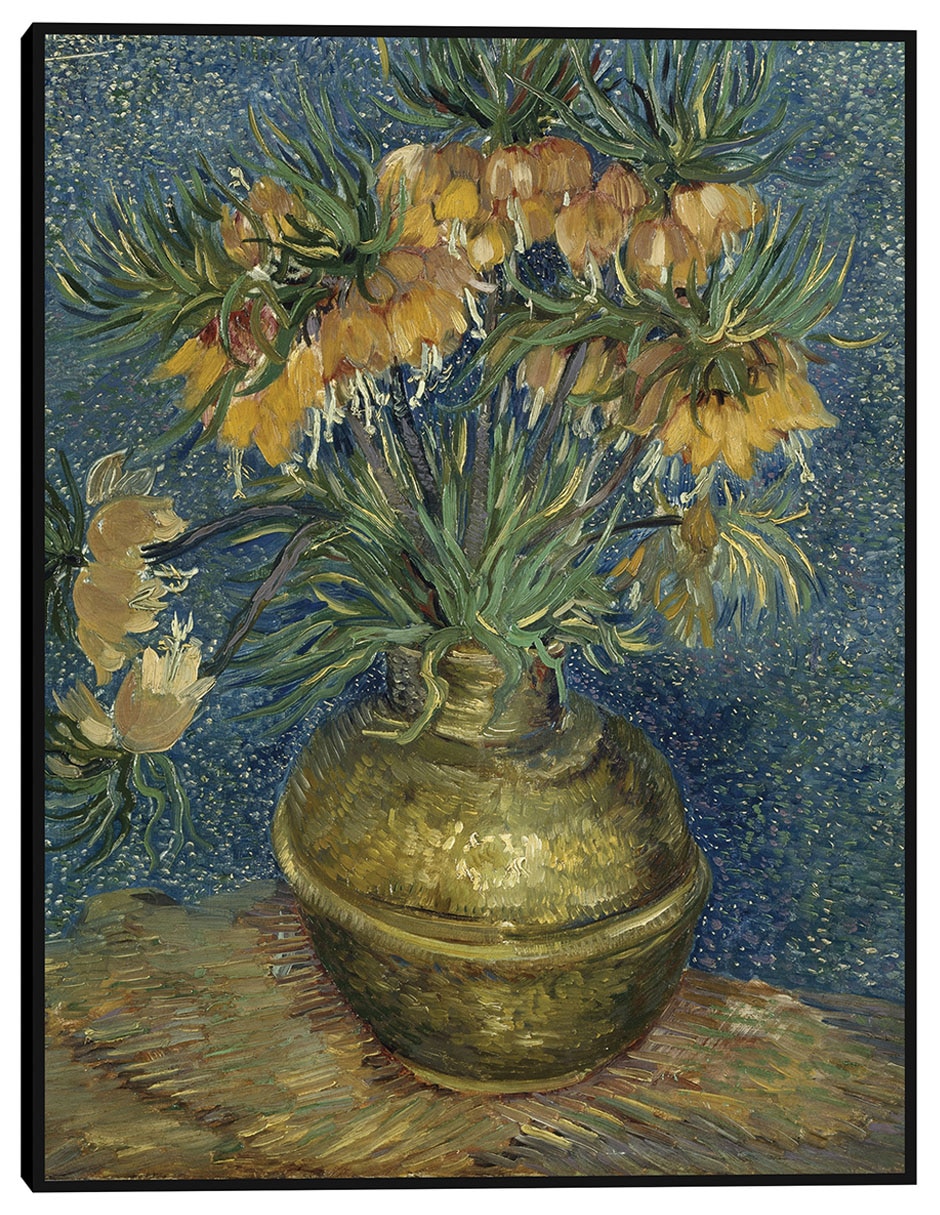 Cuadro decorativo Fritillarios imperiales en un jarrón de cobre (1887) técnica mixta Floreros Cuadro decorativo Fritillarios imperiales en un jarrón de cobre (1887) técnica mixta Floreros