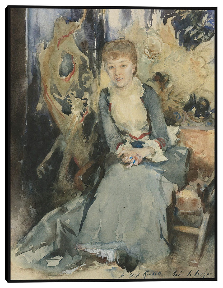 Cuadro decorativo Sra. Reubell sentada frente a una pantalla (hacia 1884) técnica mixta Gente