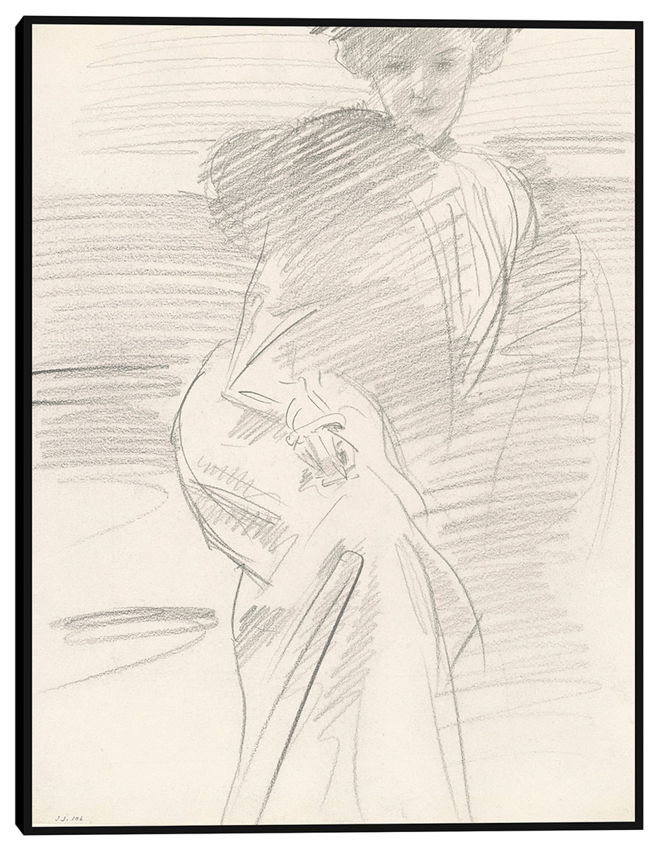 Cuadro decorativo Mujer sentada (c. 1890-1900) técnica mixta Siluetas Cuadro decorativo Mujer sentada (c. 1890-1900) técnica mixta Siluetas