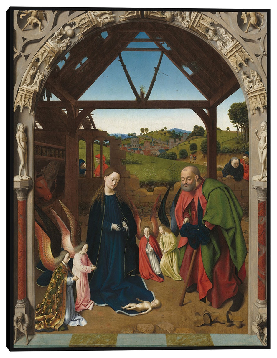 Cuadro decorativo La Natividad, c. 1450 técnica mixta Figuras Celestiales