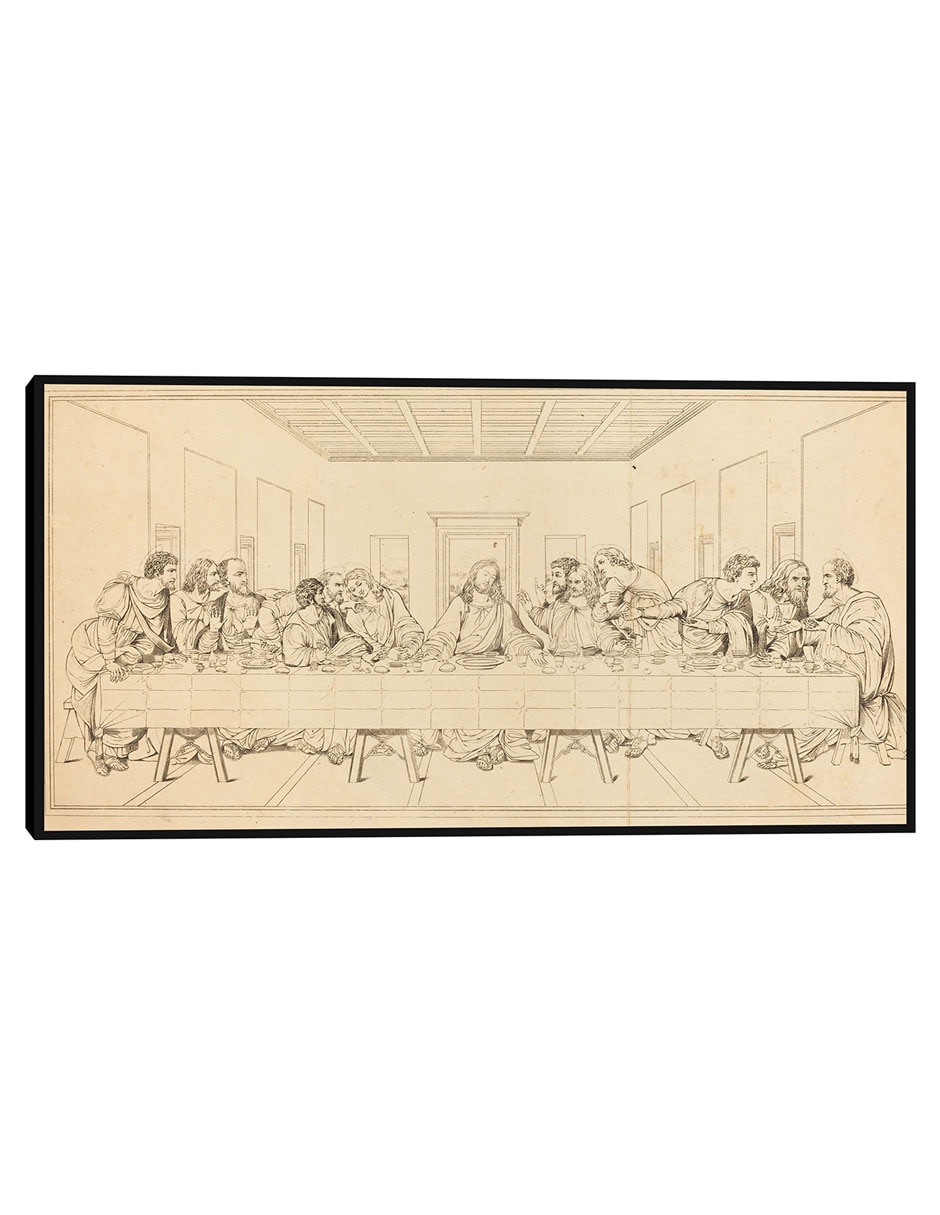 Cuadro decorativo La Última Cena, probablemente del siglo XIX. técnica mixta Figuras Celestiales Cuadro decorativo La Última Cena, probablemente del siglo XIX. técnica mixta Figuras Celestiales