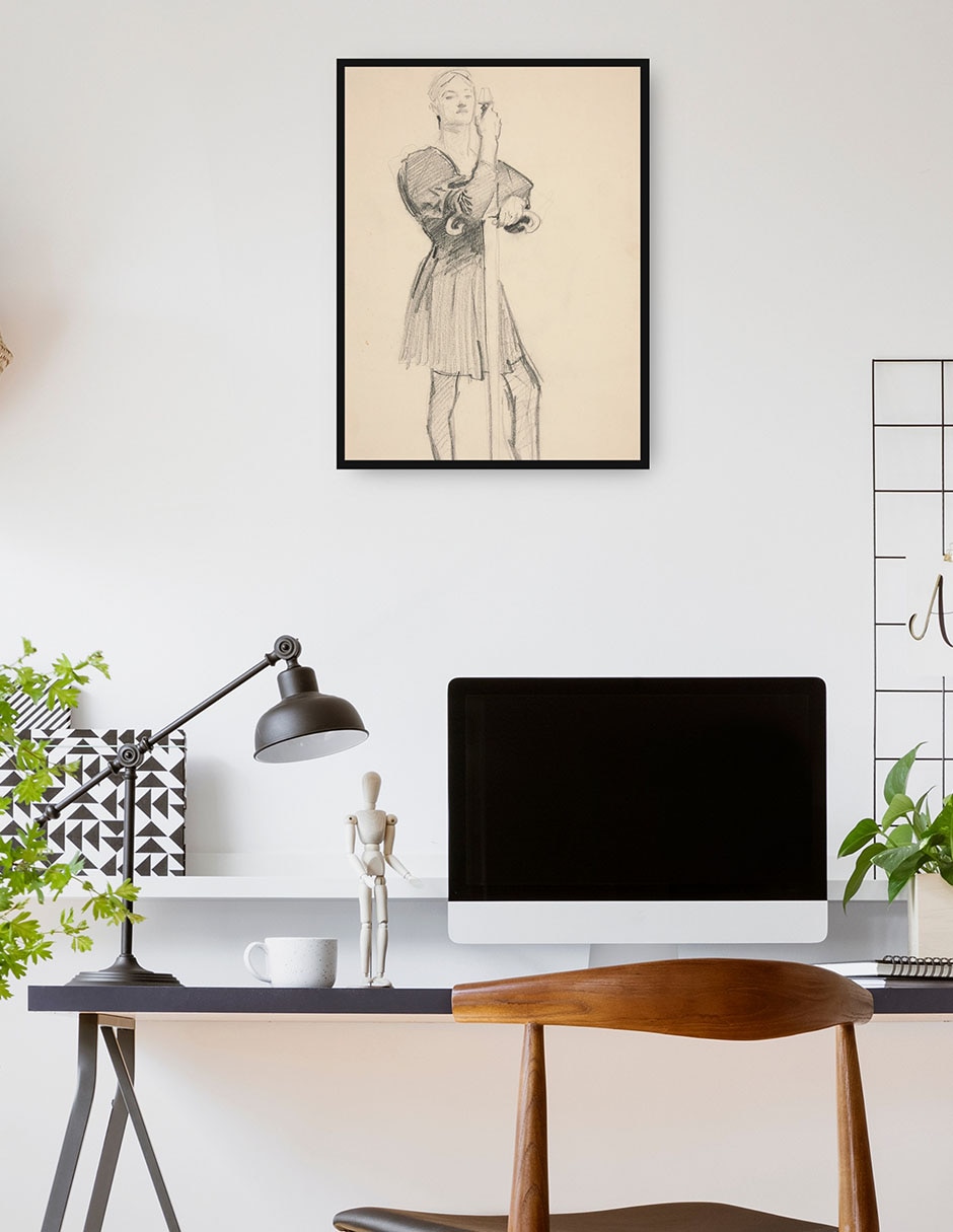 Cuadro decorativo técnica mixta Siluetas 4