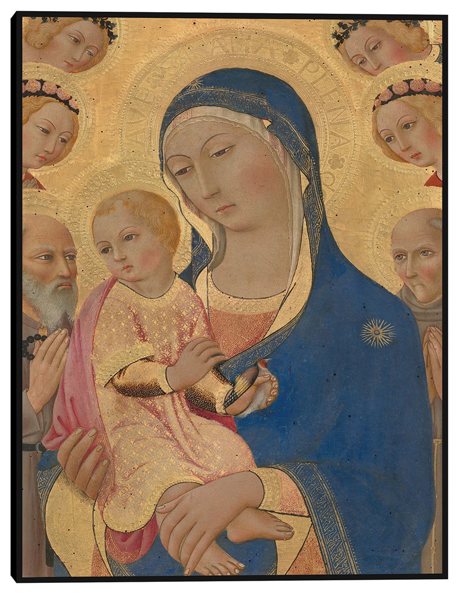 Cuadro decorativo La Virgen y el Niño con San Jerónimo, San Bernardino y ángeles, c. 1460/1470 técnica mixta Figuras Celestiales Cuadro decorativo La Virgen y el Niño con San Jerónimo, San Bernardino y ángeles, c. 1460/1470 técnica mixta Figuras Celestiales