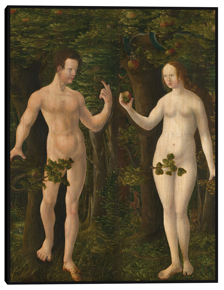 Cuadro decorativo La caída del hombre [panel central], c. 1535 técnica mixta Figuras Celestiales