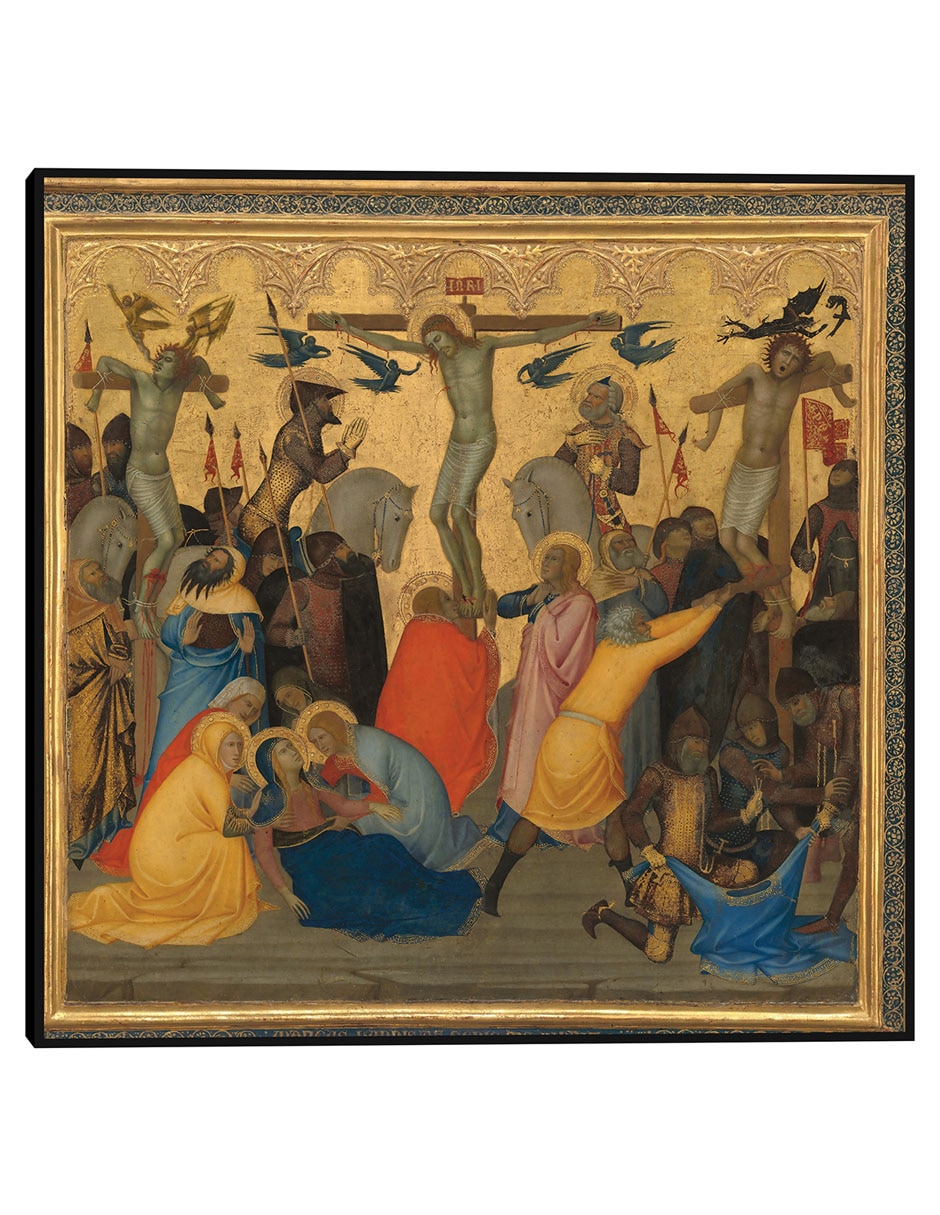 Cuadro decorativo Escenas de la Pasión de Cristo: La Crucifixión [panel central], década de 1380 técnica mixta Figuras Celestiales