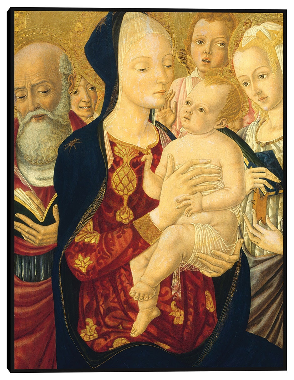 Cuadro decorativo La Virgen y el Niño con San Jerónimo, Santa Catalina de Alejandría y ángeles, c. 1465/1470 técnica mixta Figuras Celestiales Cuadro decorativo La Virgen y el Niño con San Jerónimo, Santa Catalina de Alejandría y ángeles, c. 1465/1470 técnica mixta Figuras Celestiales