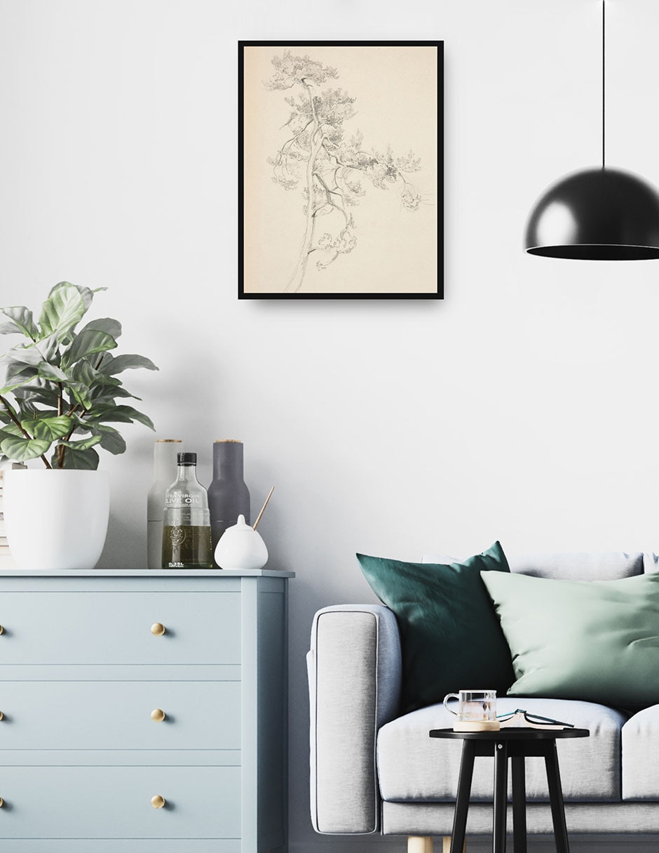 Cuadro decorativo Árbol y follaje técnica mixta Formas 4