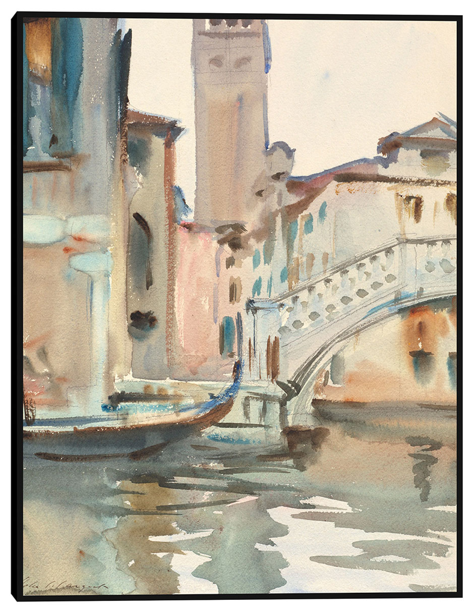 Cuadro decorativo Un puente y campanario, Venecia (1902-1904) técnica mixta Arquitectura