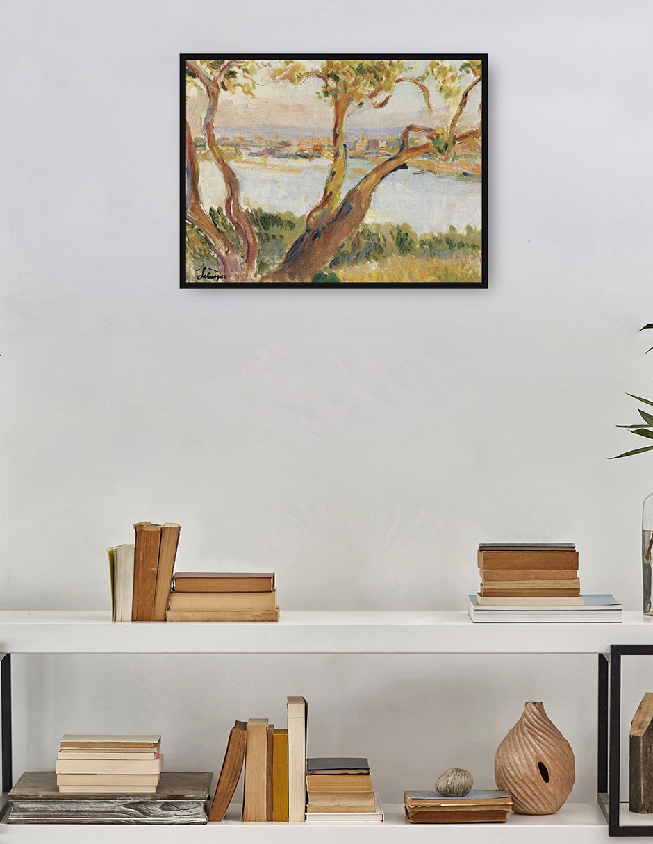 Cuadro decorativo Vista de Antibes técnica mixta Lagos 4