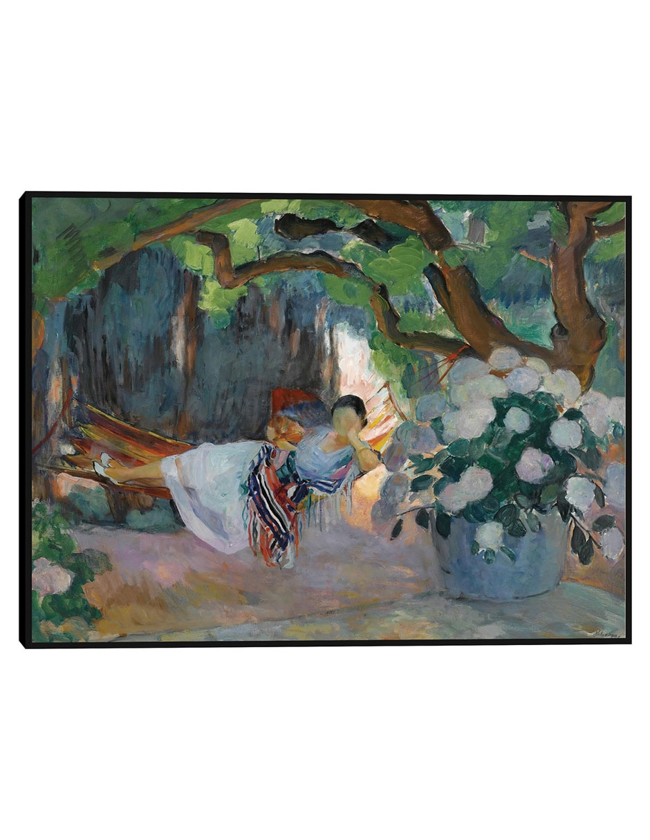 Cuadro decorativo Le Pradet, Mujer joven en una hamaca (Nono) técnica mixta Retratos Cuadro decorativo Le Pradet, Mujer joven en una hamaca (Nono) técnica mixta Retratos
