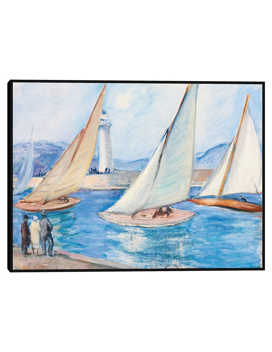Cuadro decorativo Inicio de Regatas en el Sur, St. Tropez (década de 1920) técnica mixta Navegación
