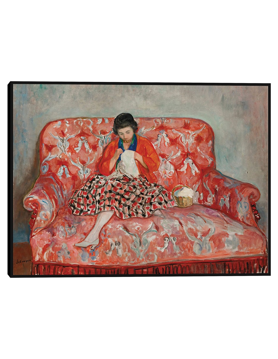 Cuadro decorativo Jeune Fille Cousant Sur Un Canapé (hacia 1925) técnica mixta Gente Cuadro decorativo Jeune Fille Cousant Sur Un Canapé (hacia 1925) técnica mixta Gente