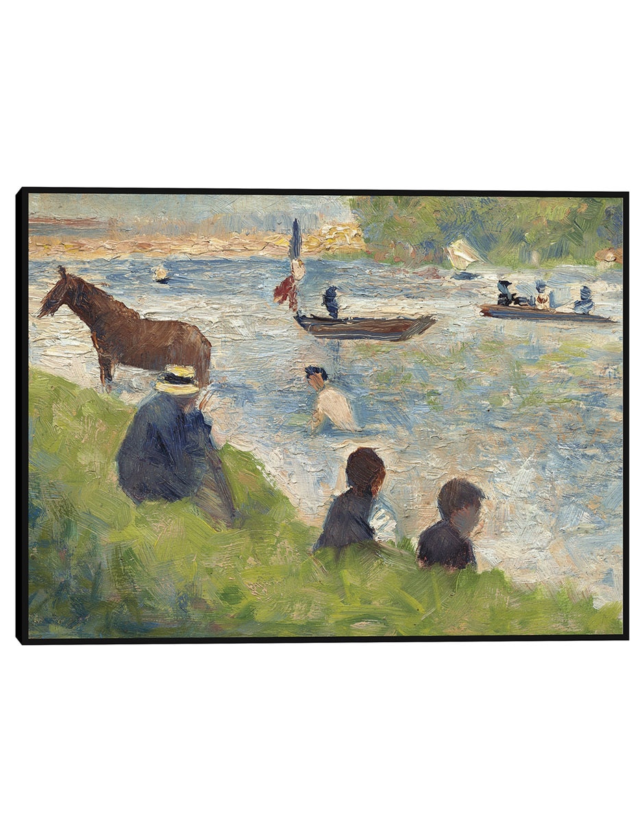 Cuadro decorativo Caballo y barcos (estudio para bañistas en Asnières) (1883-1884) técnica mixta Playas Cuadro decorativo Caballo y barcos (estudio para bañistas en Asnières) (1883-1884) técnica mixta Playas