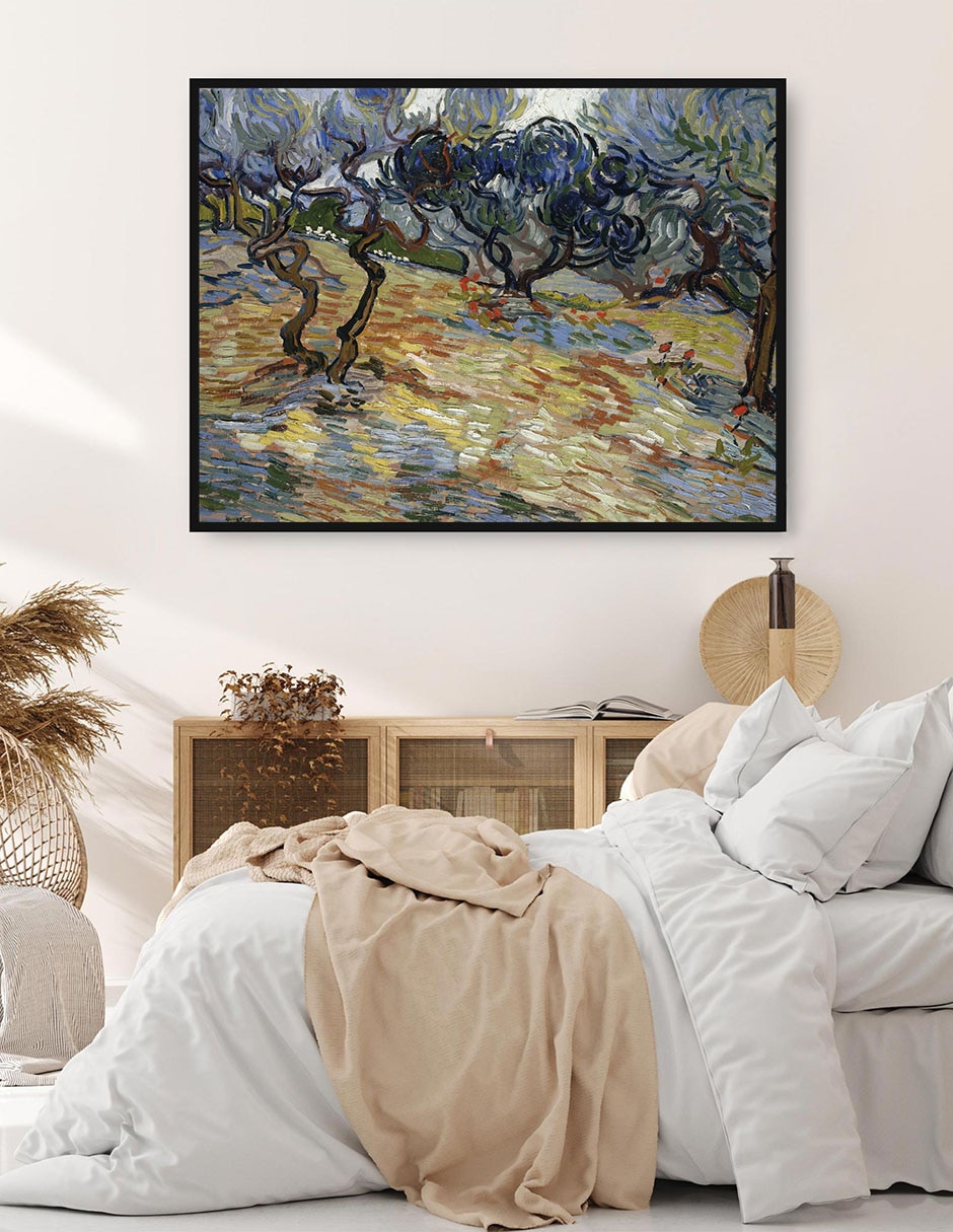 Cuadro decorativo Olivos técnica mixta Campos 4