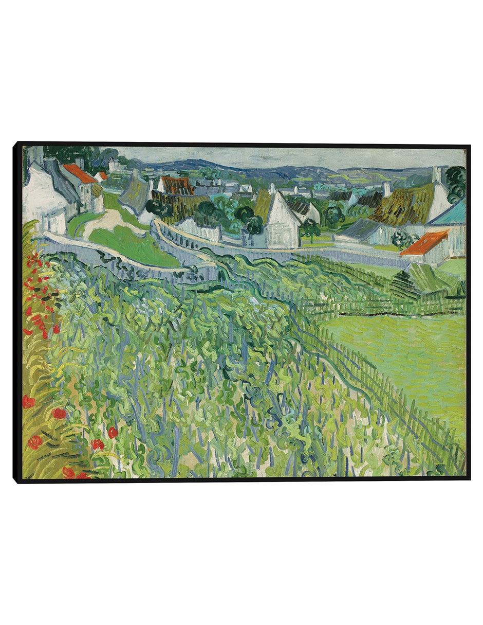 Cuadro decorativo Viñedos de Auvers (1890) técnica mixta Inspiración Cuadro decorativo Viñedos de Auvers (1890) técnica mixta Inspiración
